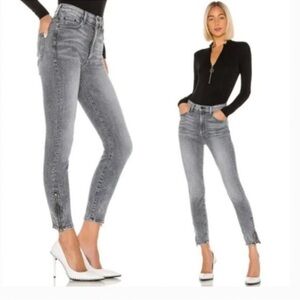 MOTHER The Swooner Ankle Zip High Rise Jeans